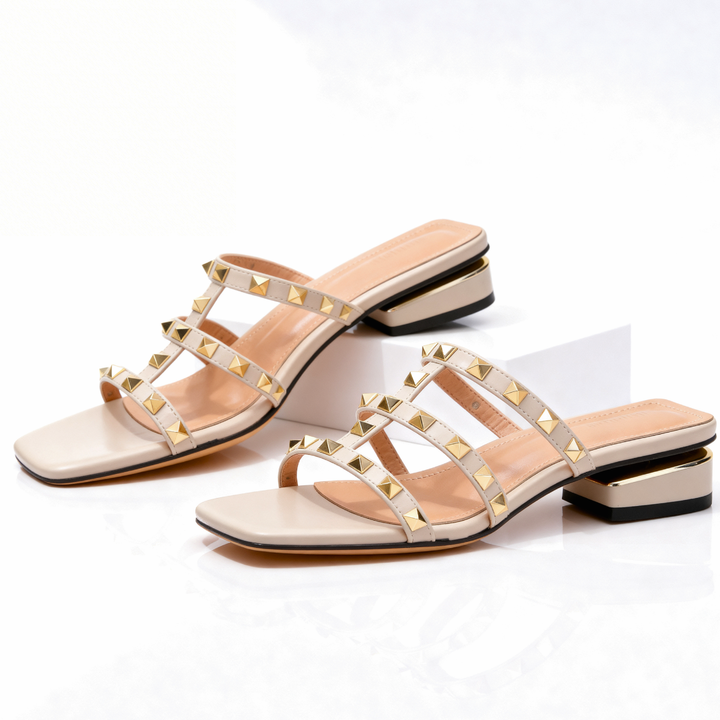 Sandales À Bride Cloutées Femme | Élégant