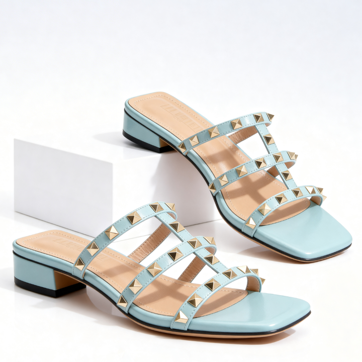 Sandales À Bride Cloutées Femme | Élégant