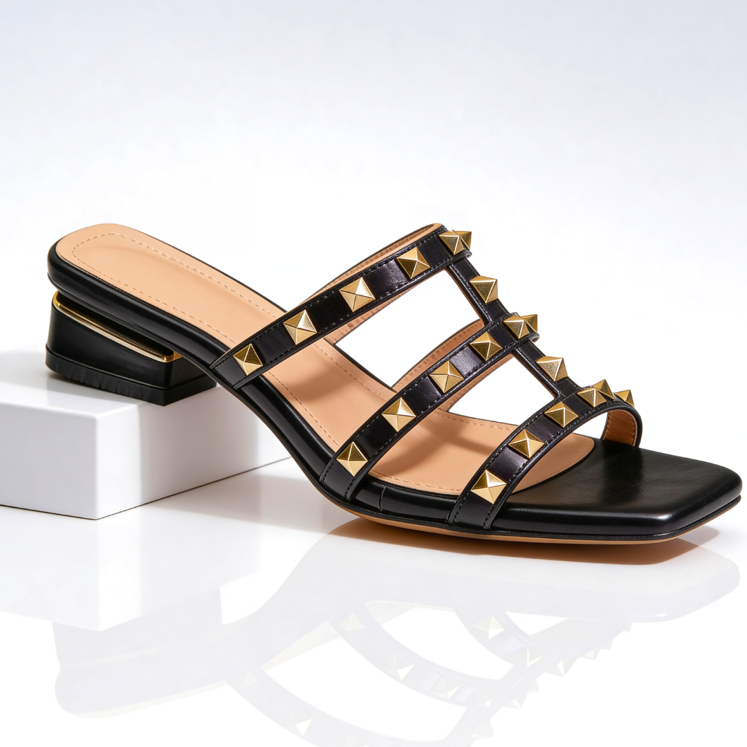 Sandales À Bride Cloutées Femme | Élégant