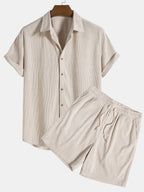 Ensemble homme chemise manches courtes et short | Décontracté