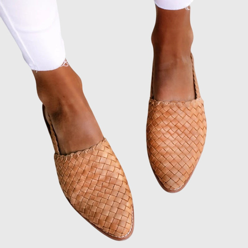 Mocassins Tressés À Enfiler Femme | Élégant