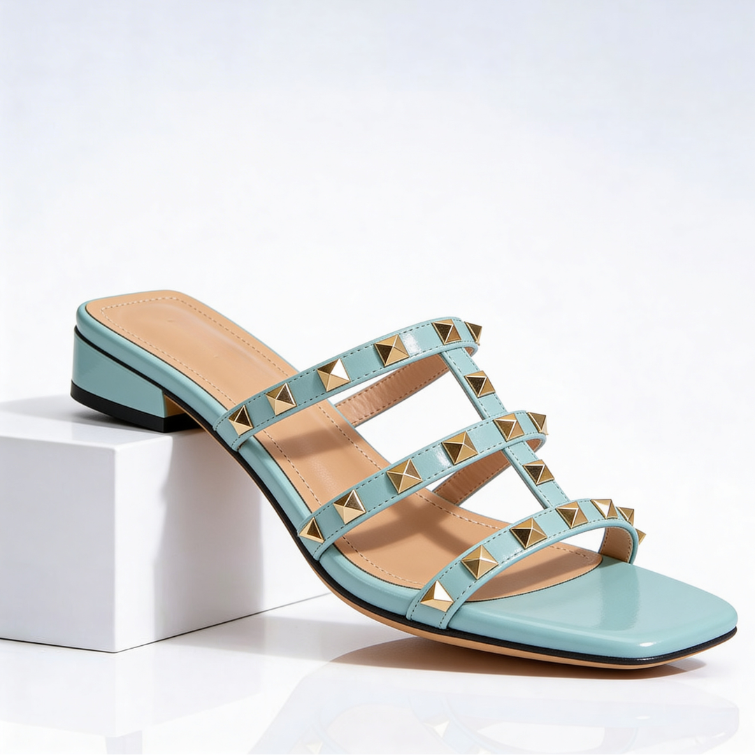 Sandales À Bride Cloutées Femme | Élégant