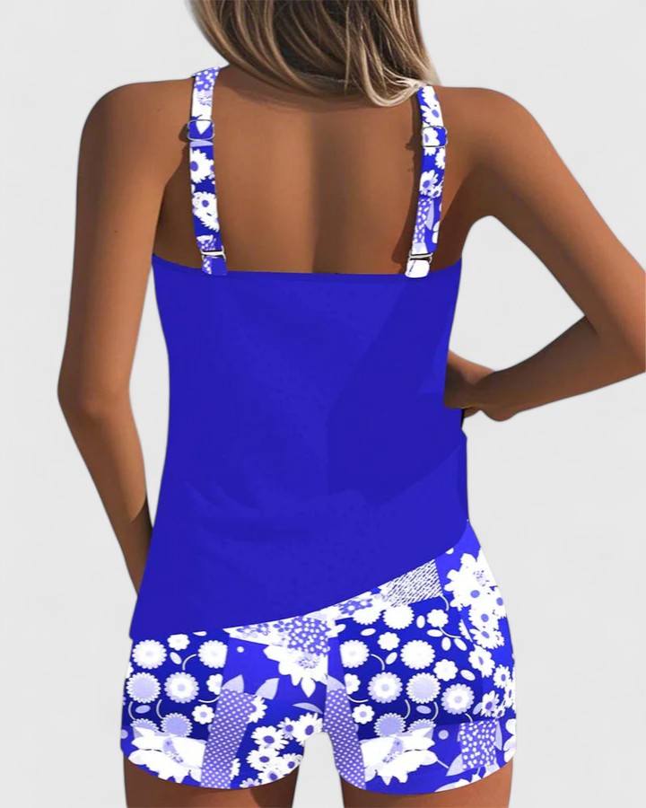 Ensemble Tankini Haut Et Short Imprimé Femme | Imprimé