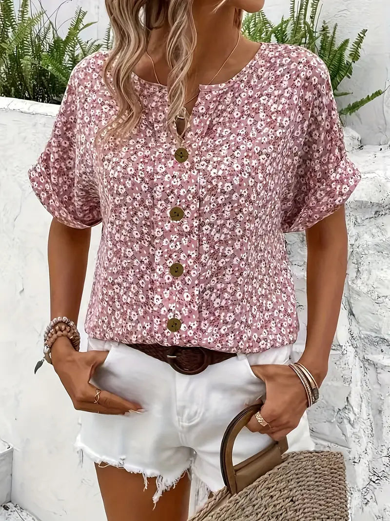 Blouse Boutonnée Décontractée Femme | Été