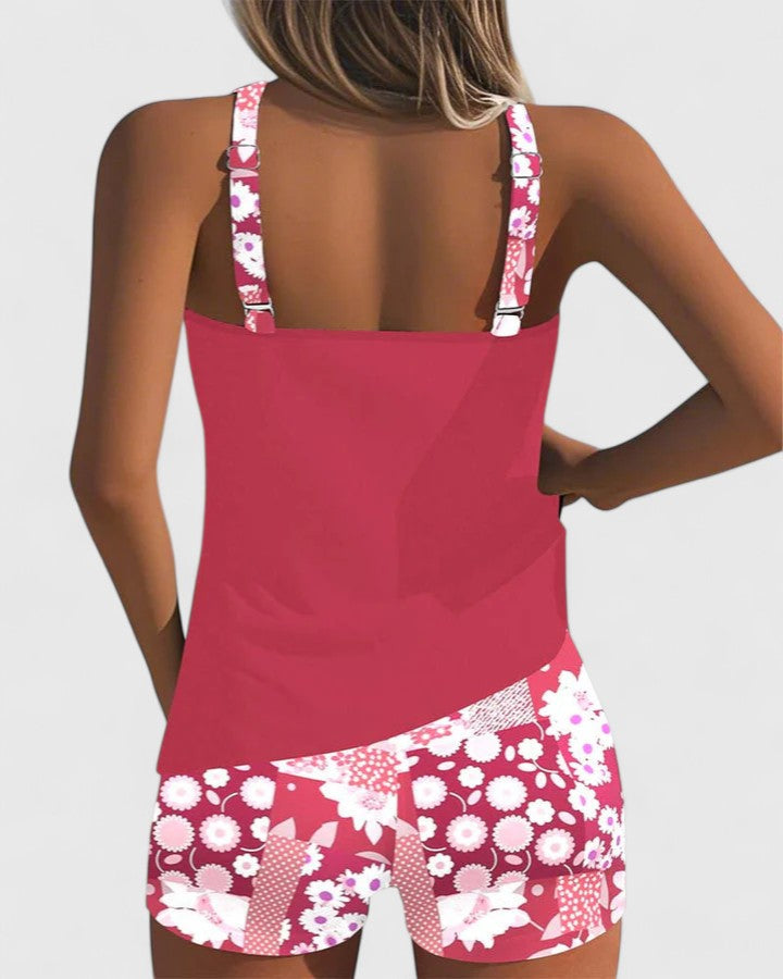 Ensemble Tankini Haut Et Short Imprimé Femme | Imprimé