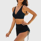 Ensemble Bikini Et Jupe En Maille Femme | Taille Haute