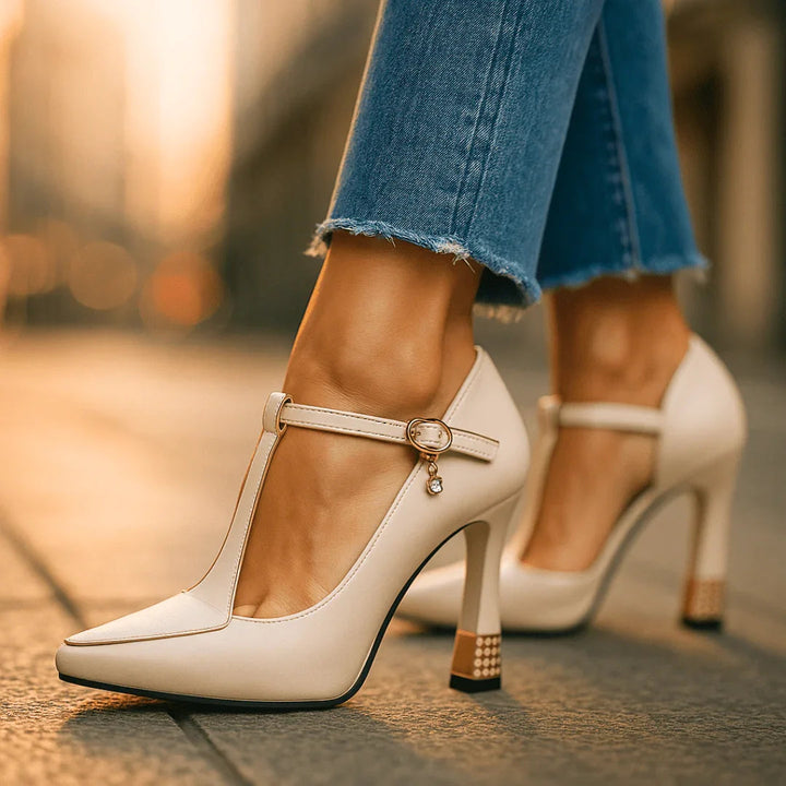 Chaussures À Bride En T Homme | Talon Carré