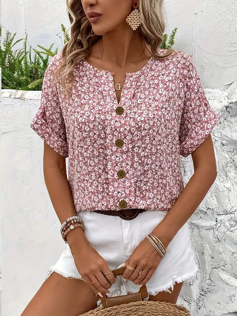 Blouse Boutonnée Décontractée Femme | Été