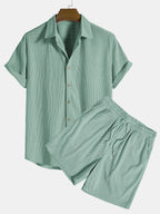Ensemble homme chemise manches courtes et short | Décontracté