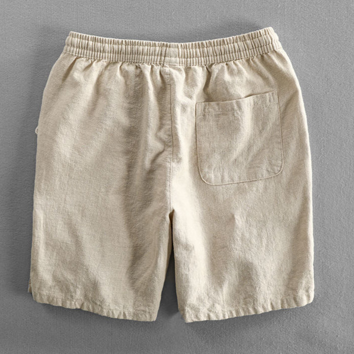 Short homme décontracté à cordon de serrage taille élastique minimaliste