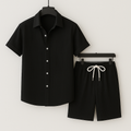 Ensemble homme été décontracté deux pièces t-shirt et short à cordon