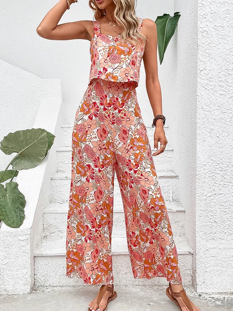 Ensemble Deux Pièces Floral Femme | Été