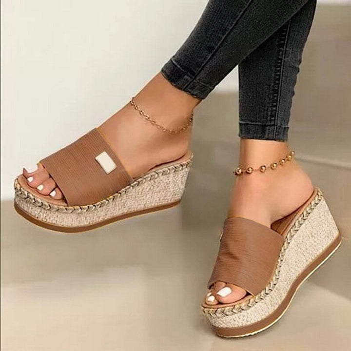 Sandales Bout Ouvert Femme | Compensées