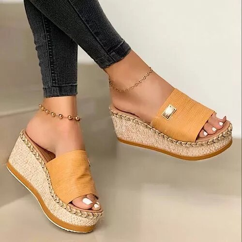 Sandales Bout Ouvert Femme | Compensées