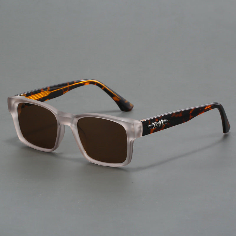 Lunettes de soleil homme polarisées carrées style décontracté