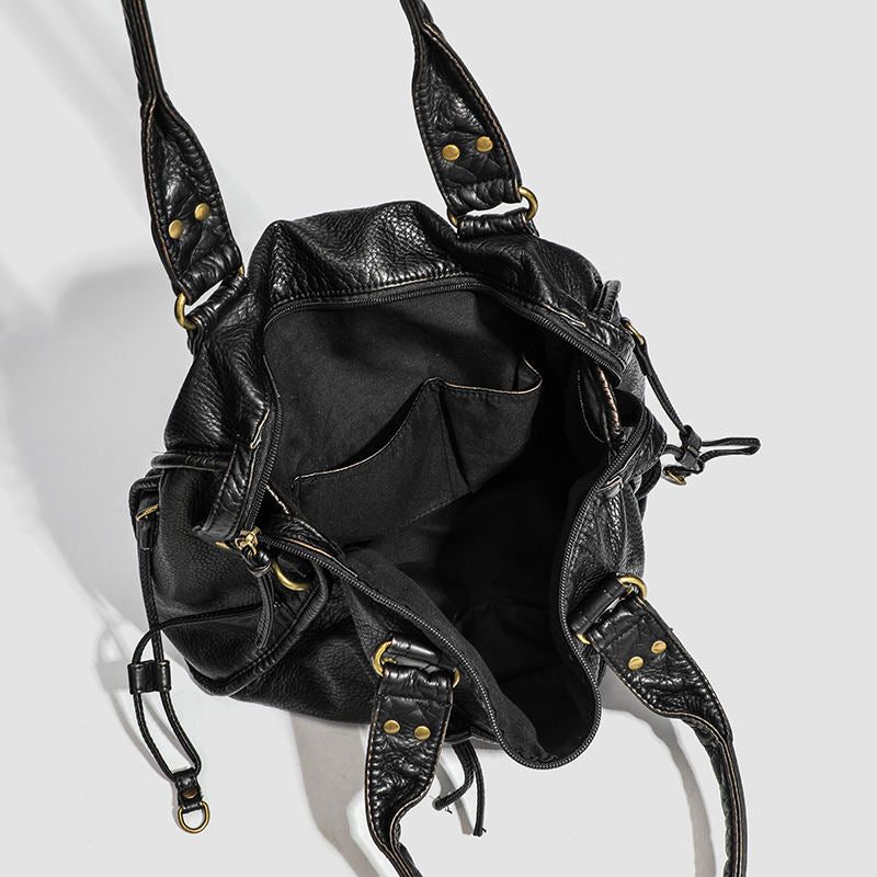 Sac femme grande bandoulière avec fermeture éclair | Tressé