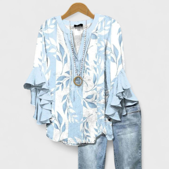 Blouse Col V Femme | Volants