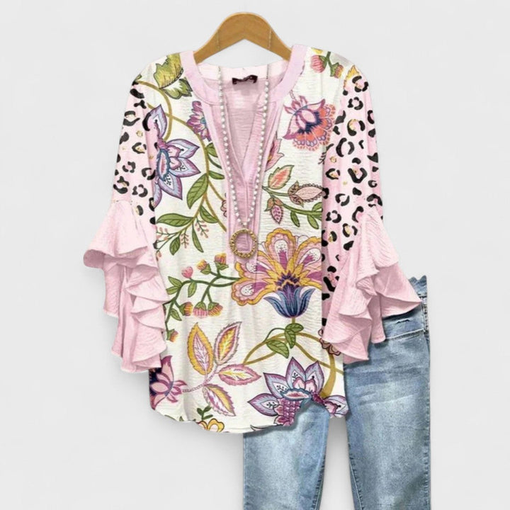 Blouse Col V Femme | Volants