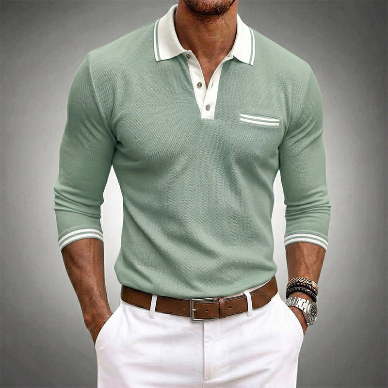 Polo Manches Longues Homme | Bouton