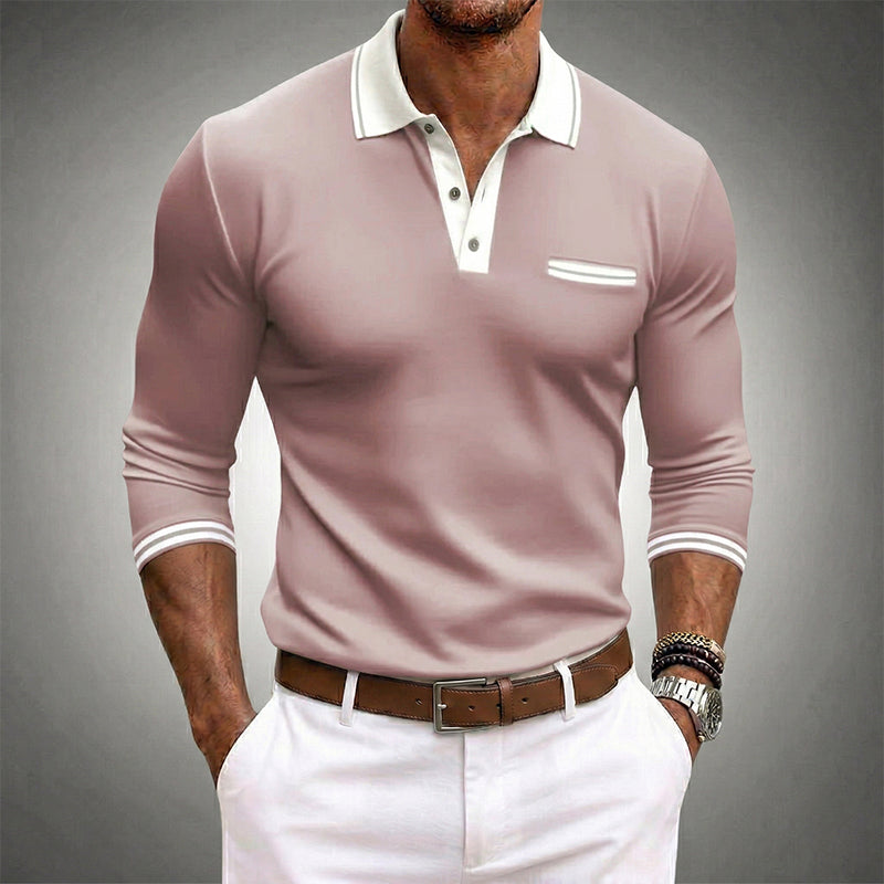 Polo Manches Longues Homme | Bouton