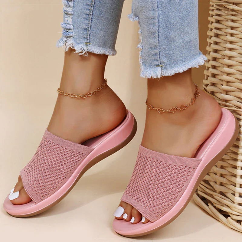 Chaussons À Enfiler Femme | Bout Ouvert