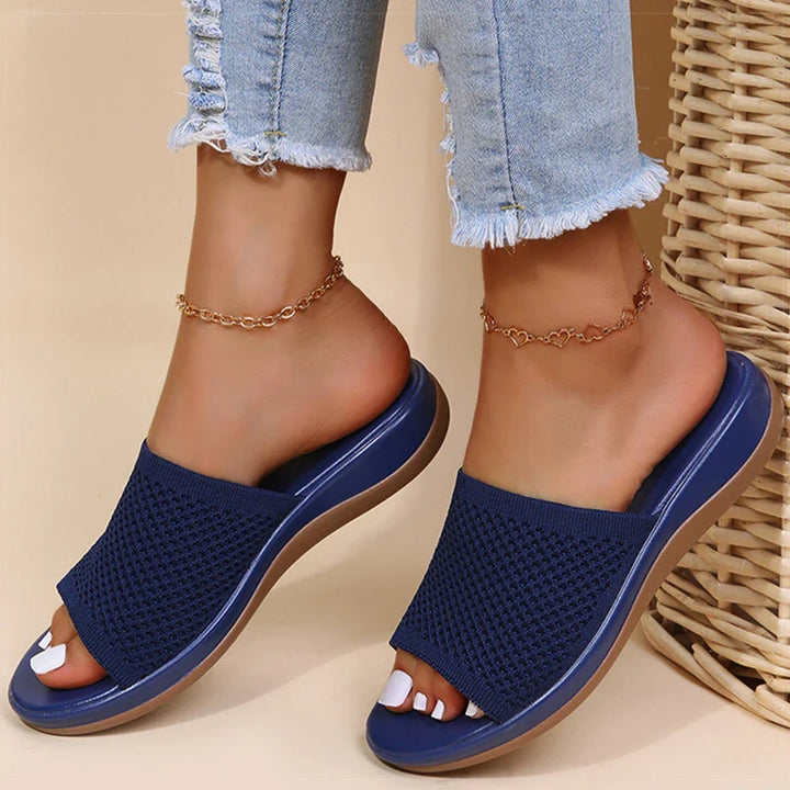 Chaussons À Enfiler Femme | Bout Ouvert