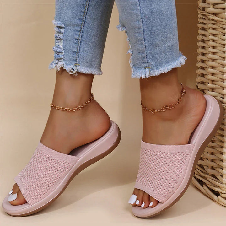 Chaussons À Enfiler Femme | Bout Ouvert