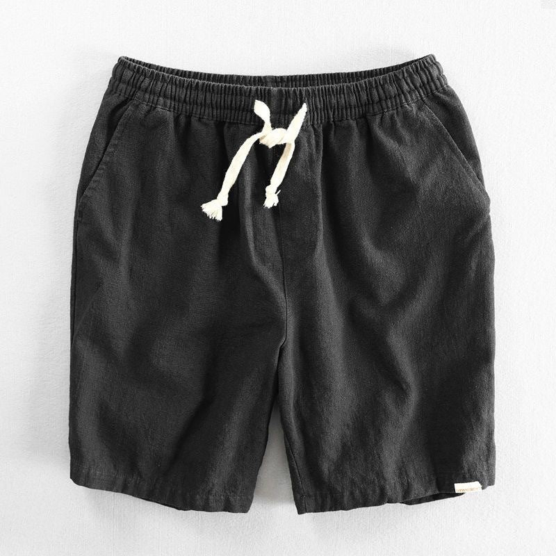 Short homme décontracté à cordon de serrage taille élastique minimaliste