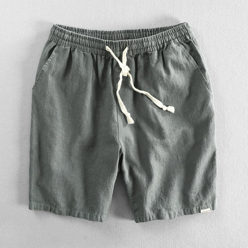 Short homme décontracté à cordon de serrage taille élastique minimaliste