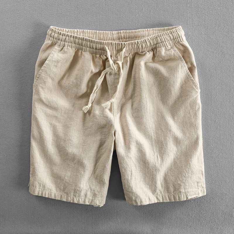 Short homme décontracté à cordon de serrage taille élastique minimaliste