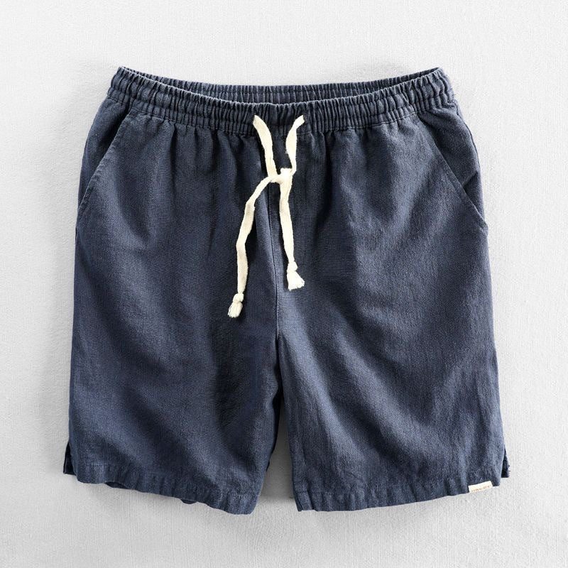 Short homme décontracté à cordon de serrage taille élastique minimaliste