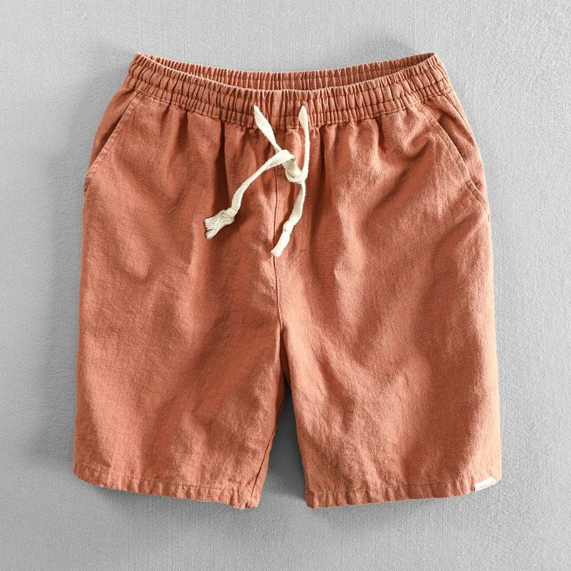 Short homme décontracté à cordon de serrage taille élastique minimaliste