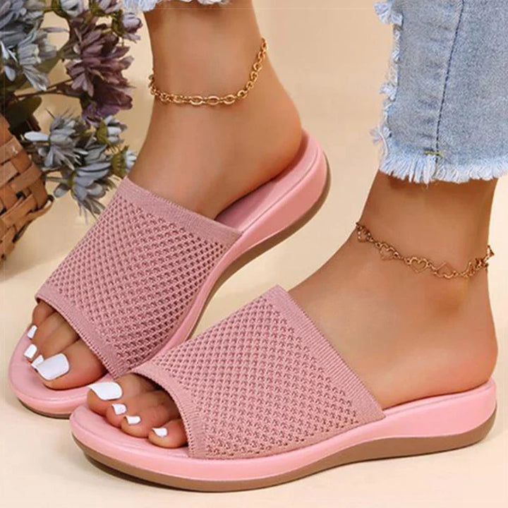 Chaussons À Enfiler Femme | Bout Ouvert