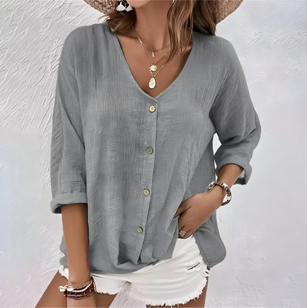 Blouse Col V Femme | Été