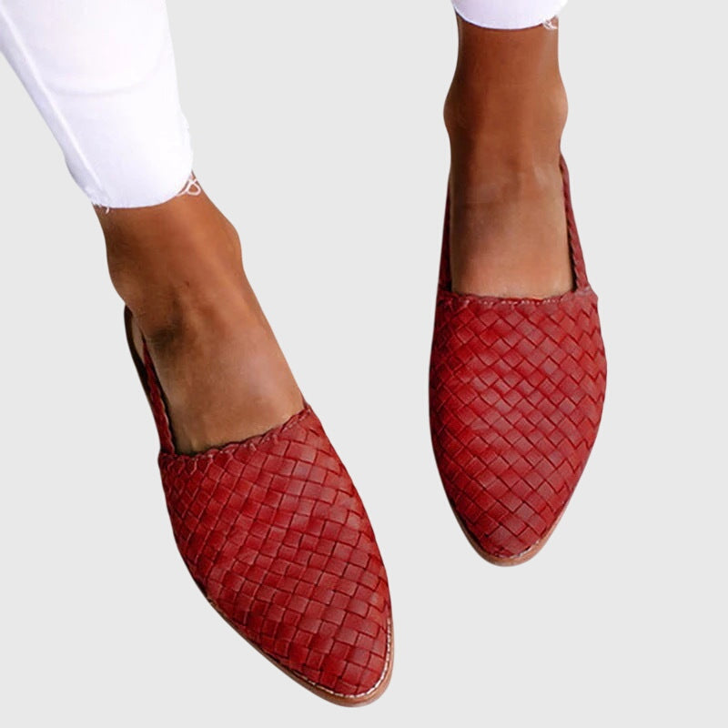 Mocassins Tressés À Enfiler Femme | Élégant