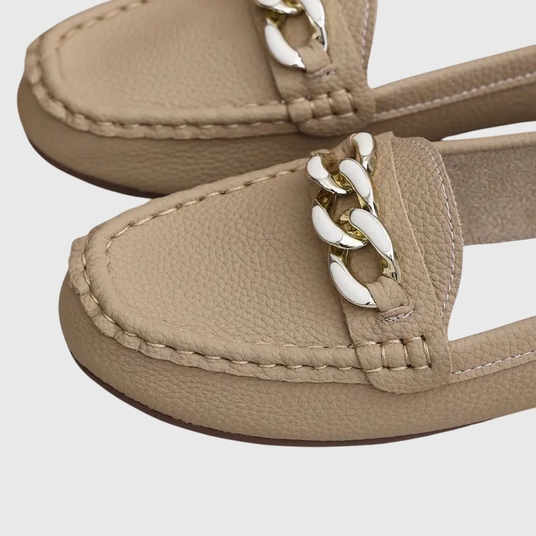 Mocassin femme à enfiler, vue de la semelle