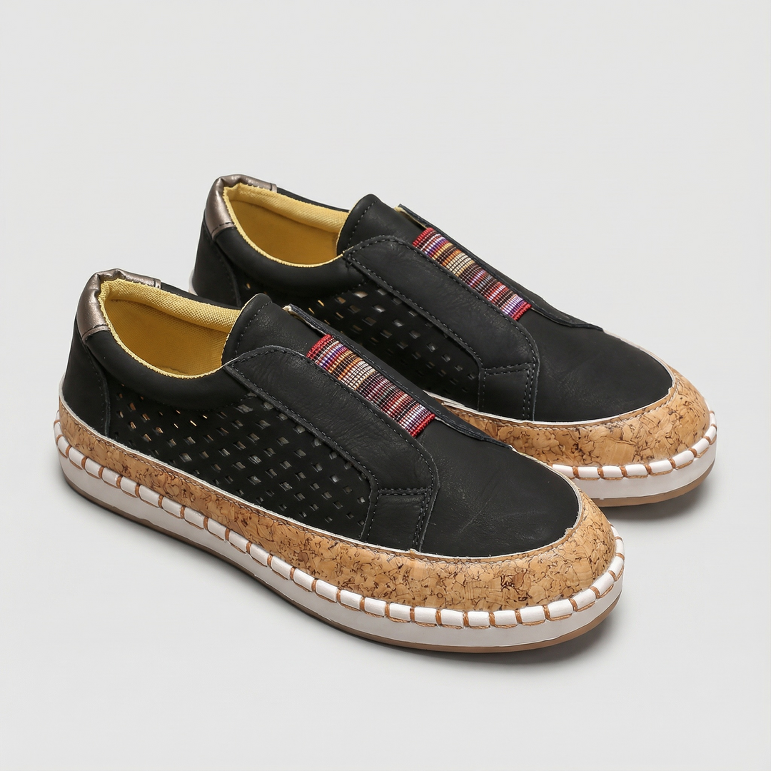 Chaussures femme slip on perforées | Marche