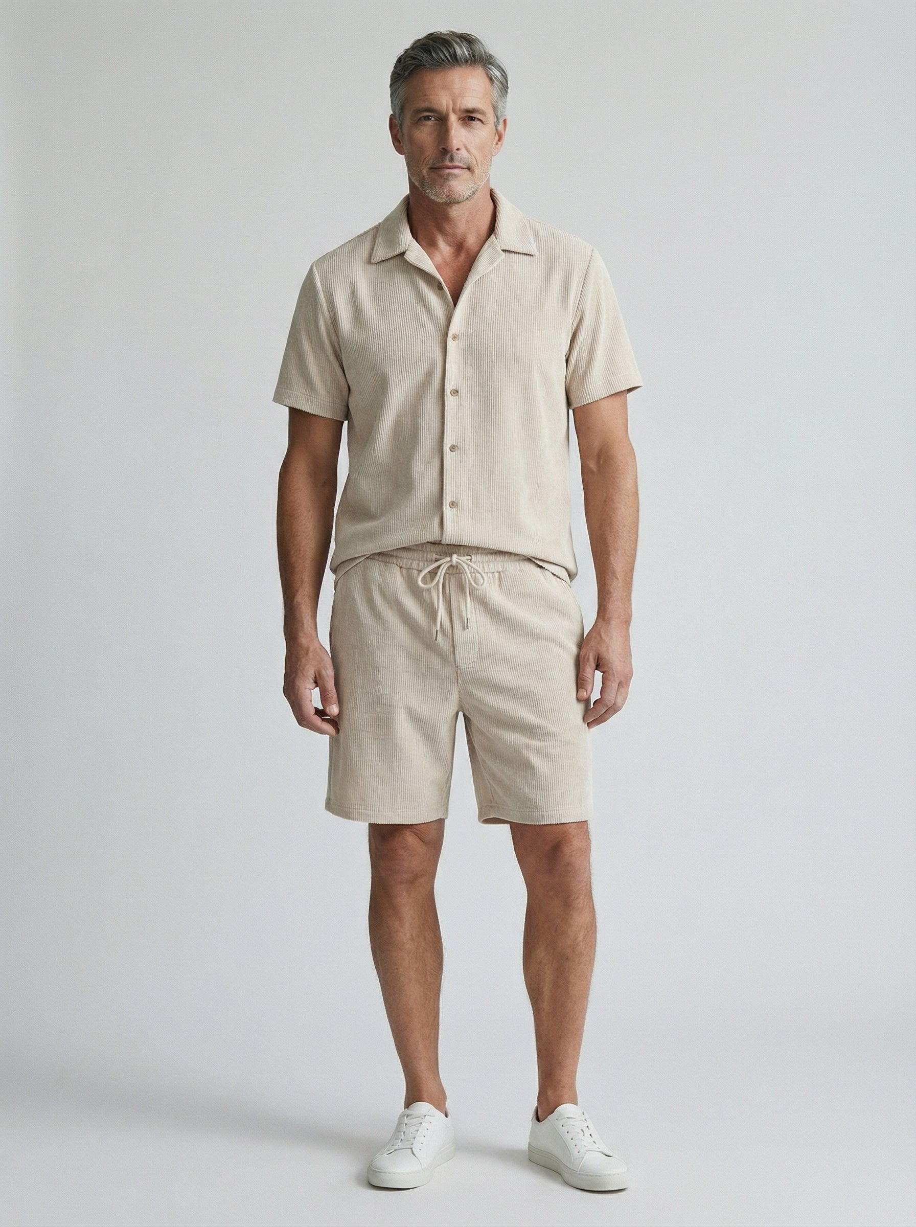Ensemble homme chemise manches courtes et short | Décontracté