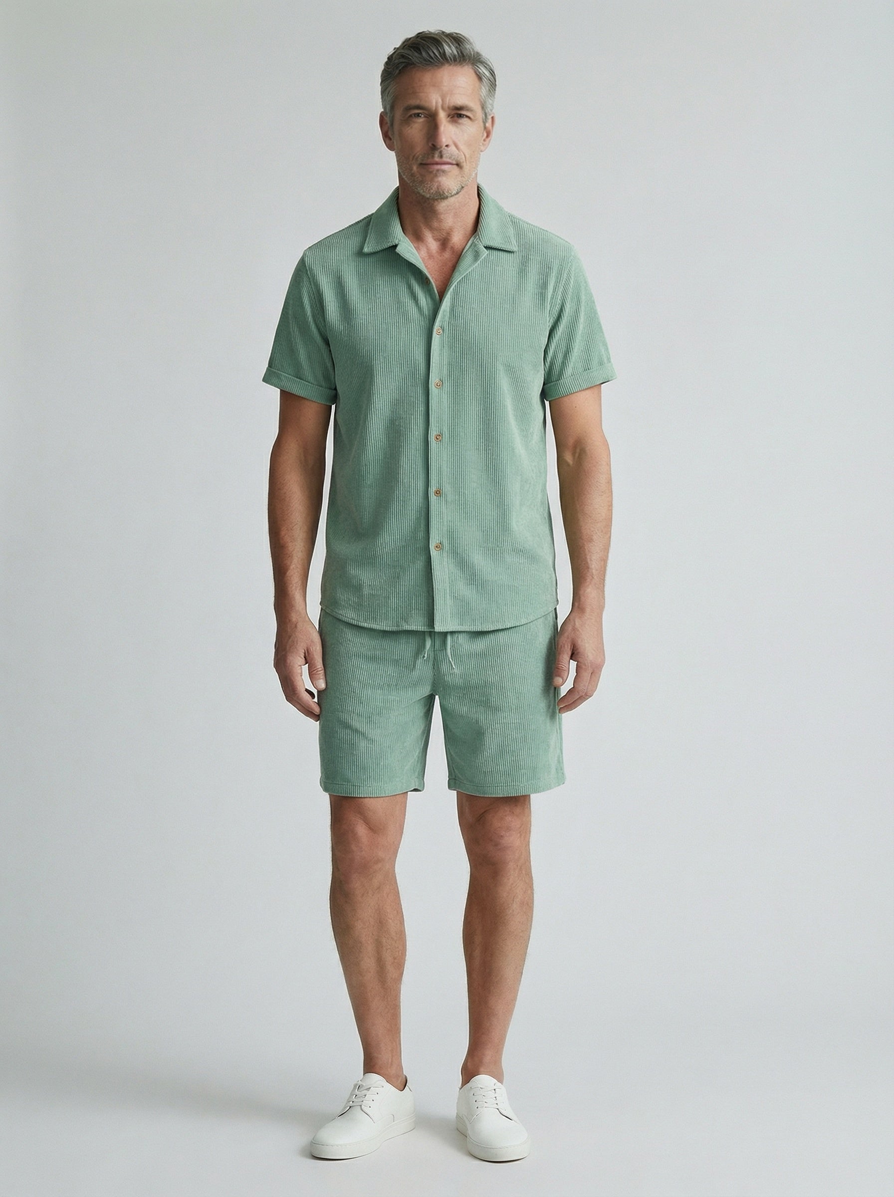 Ensemble homme chemise manches courtes et short | Décontracté