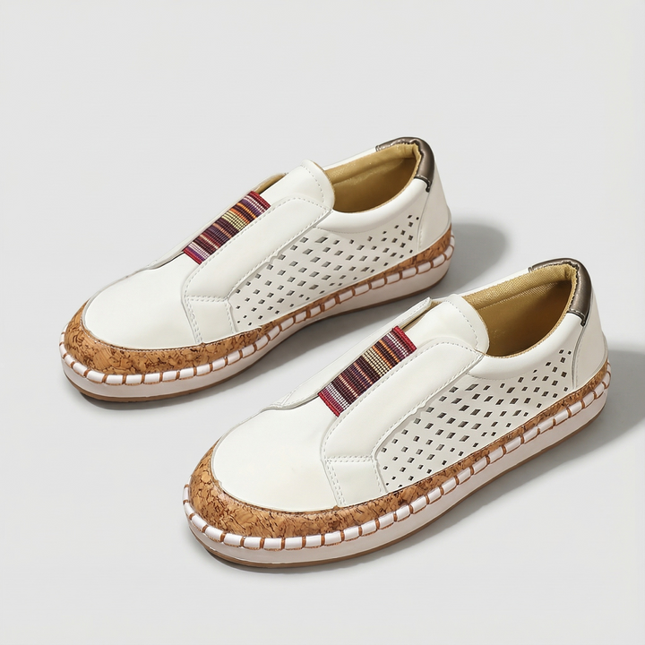 Chaussures femme slip on perforées | Marche