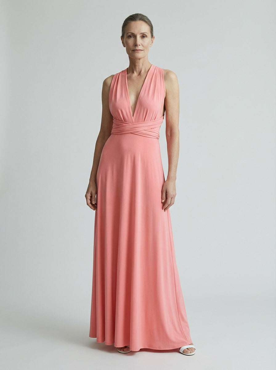 Robe femme dos nu multi position soirée | Maxi