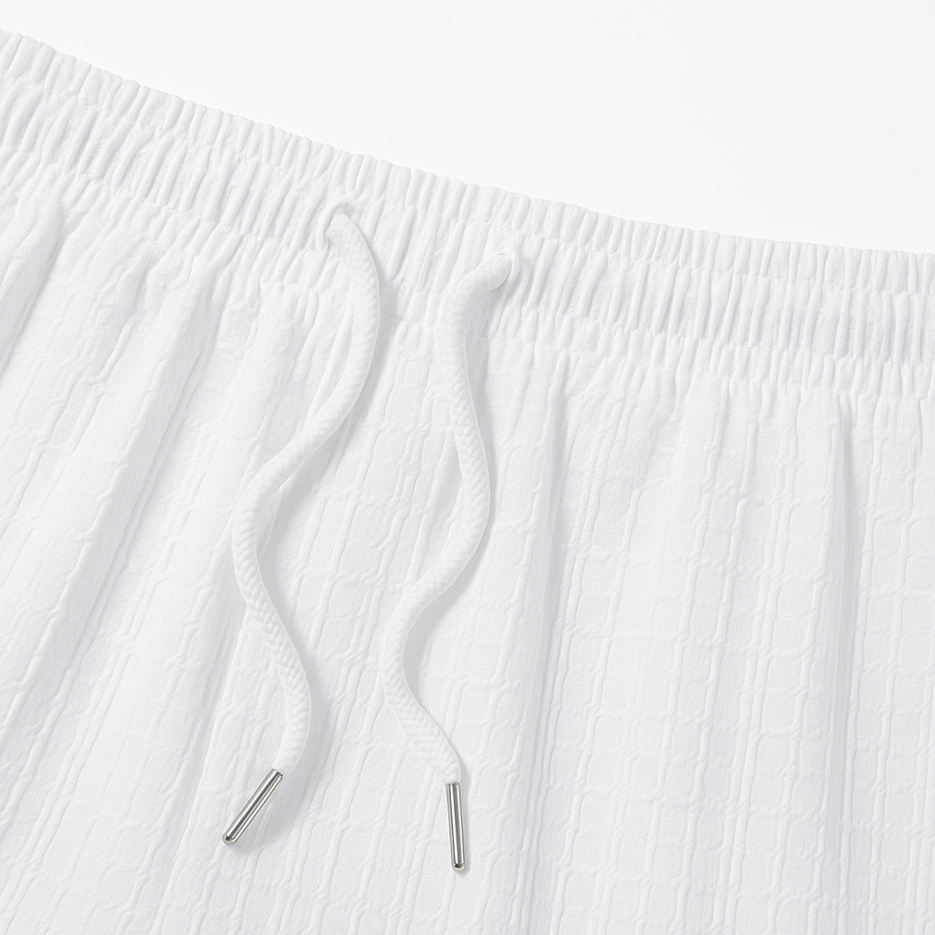 Ensemble homme été décontracté deux pièces t-shirt et short à cordon