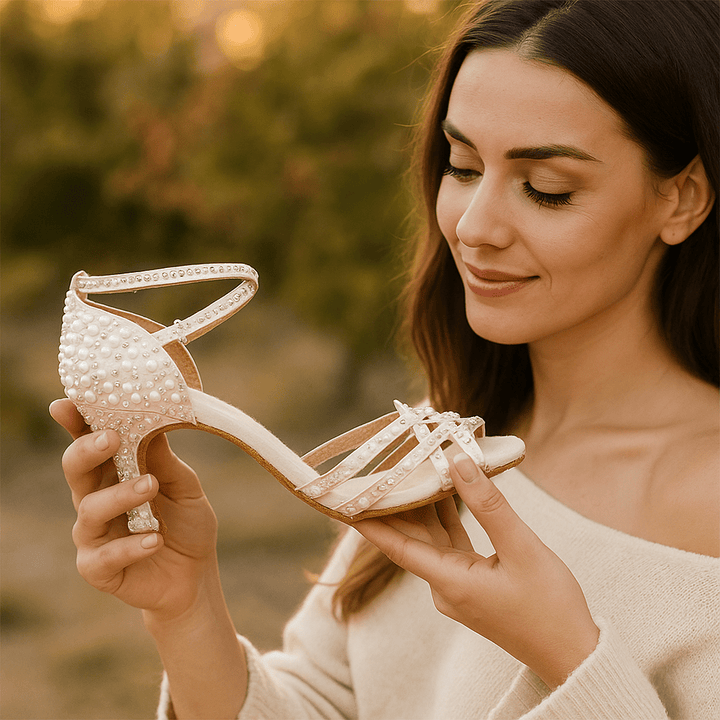 Sandales À Lanières De Soirée Femme | Strass