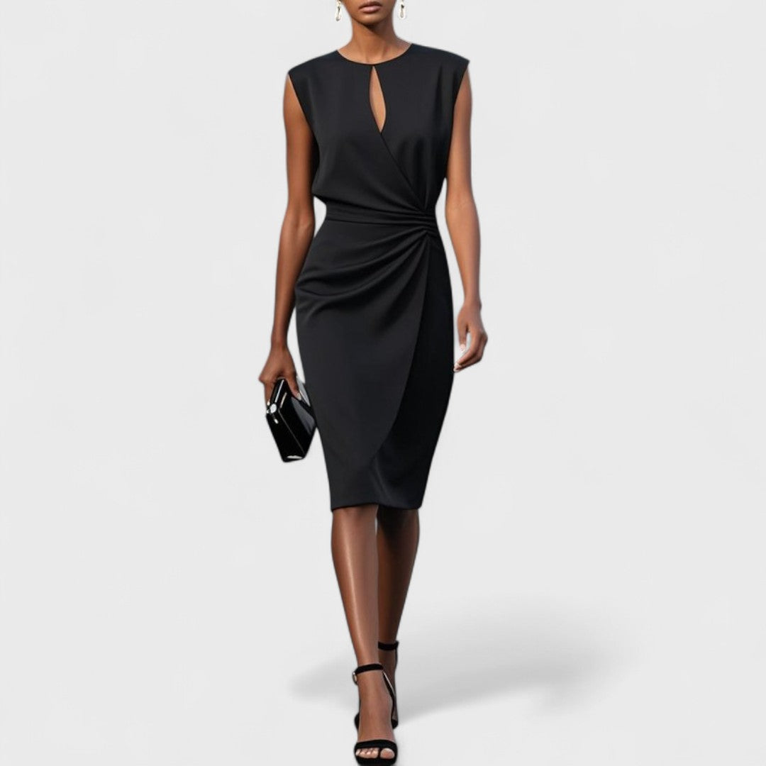 Robe Femme Drapée Sans Manches | Midi 3
