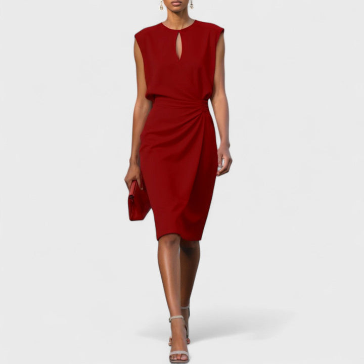 Robe Femme Drapée Sans Manches | Midi 5