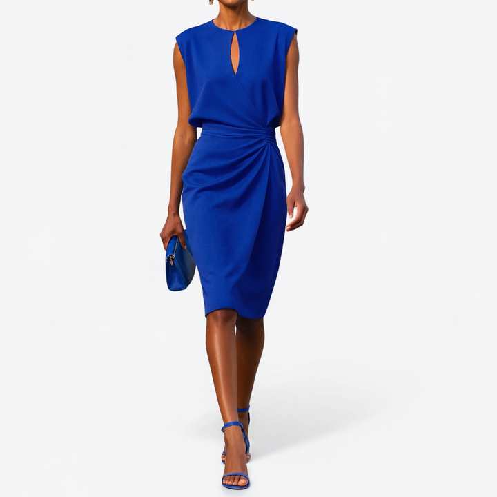 Robe Femme Drapée Sans Manches | Midi 6