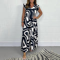 Robe Imprimée Col V Femme | Maxi