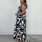 Robe Imprimée Col V Femme | Maxi