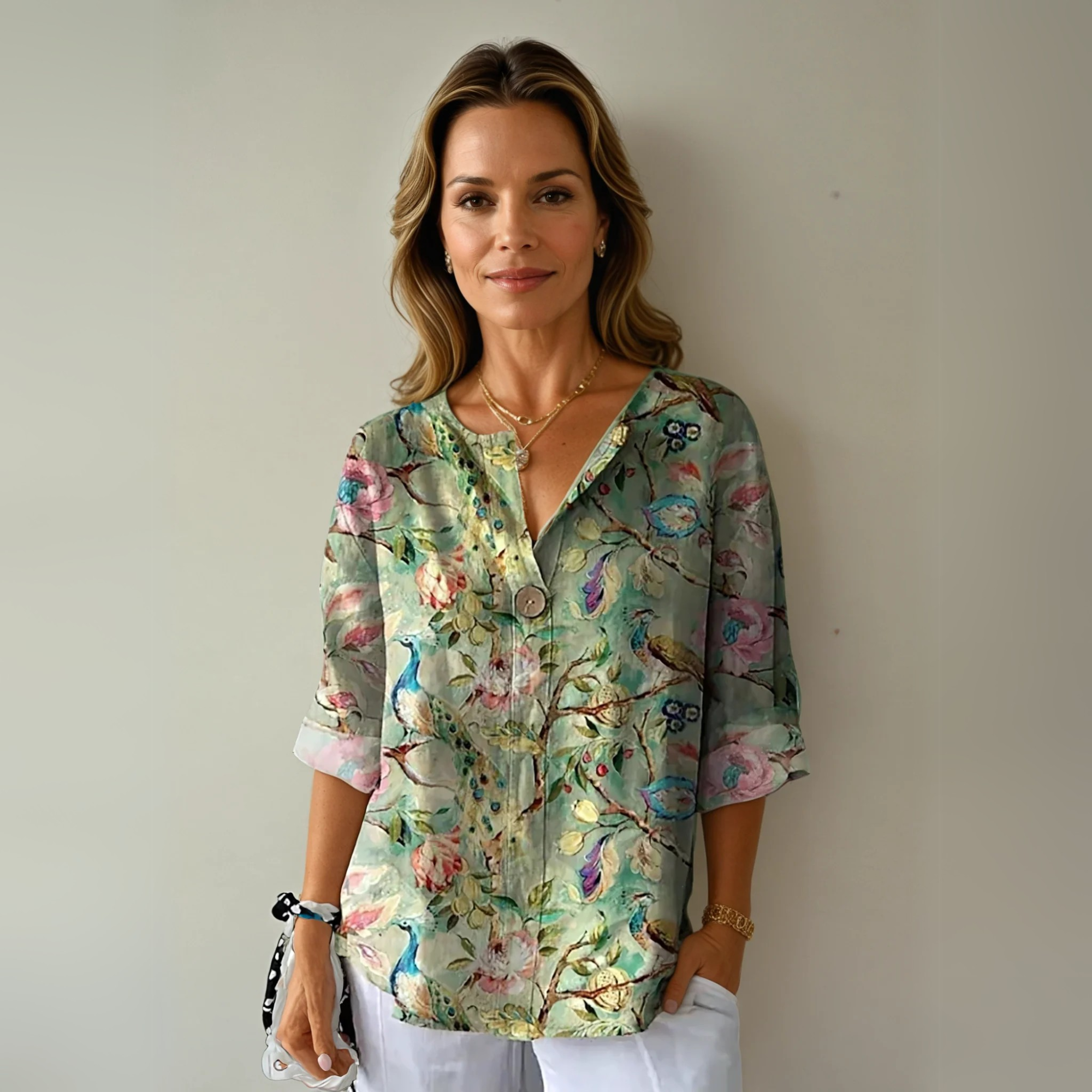 Blouse Florale Boutonnée Femme | Été